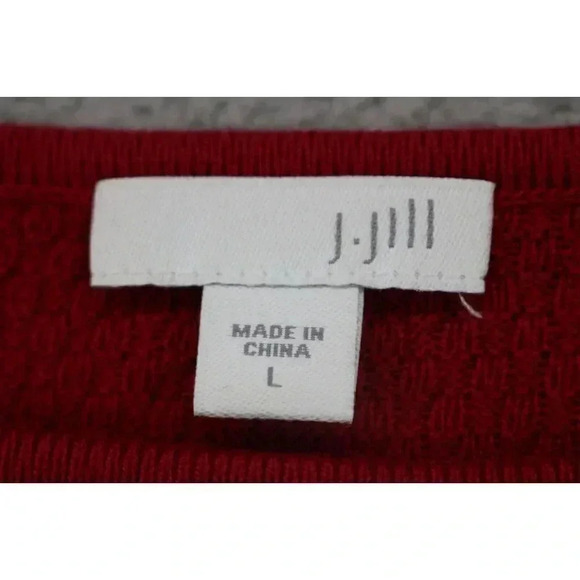 J.Jill Women's Long Sleeve Burgundy Red Tunic-Size Large - Picture 4 of 8